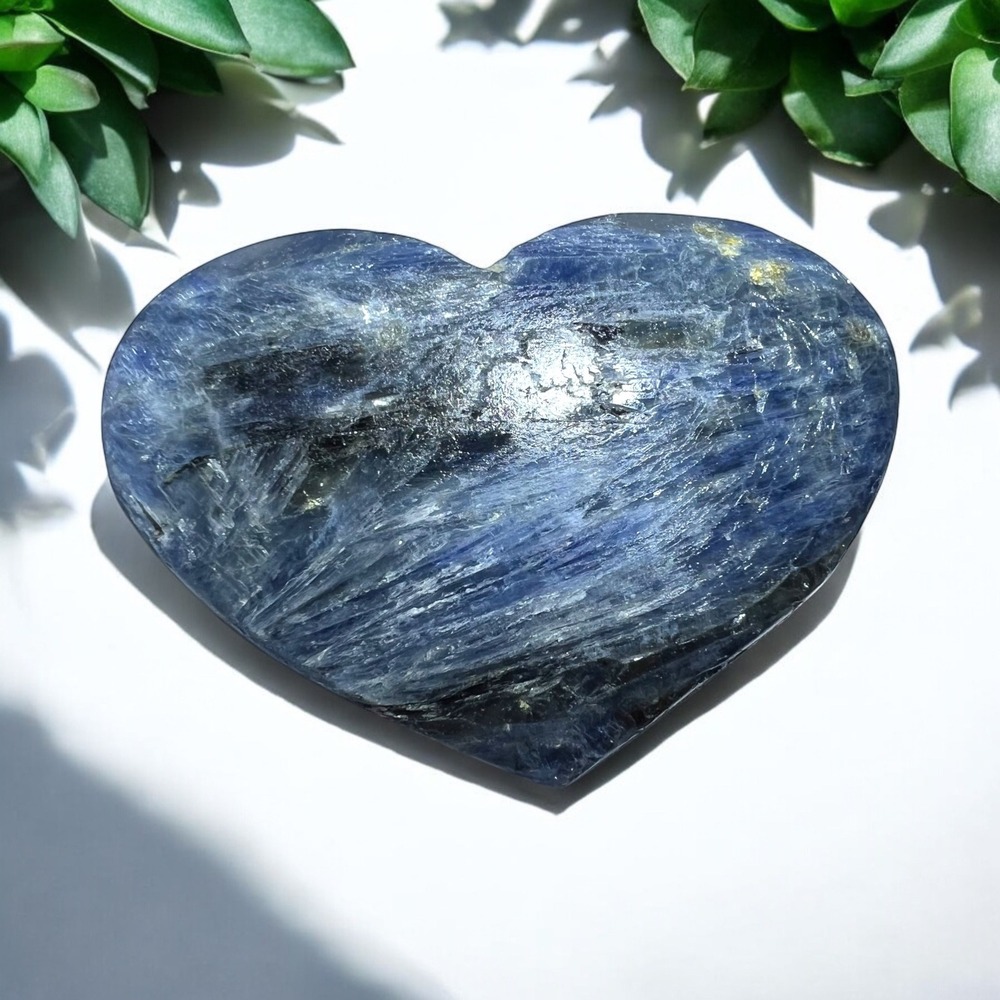 Kyanite Crystal Heart Carving